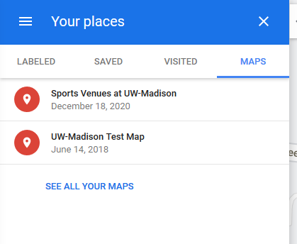 Your maps are located in the Maps section