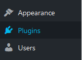 Plugins menu option