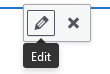 Edit or delete icon