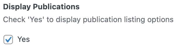 Display publications toggle