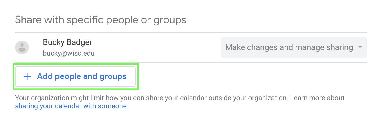 Share events with other users