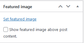 Setting the featured image