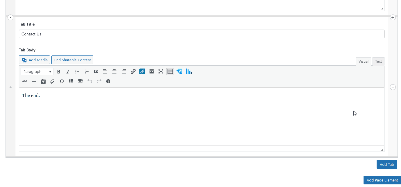 Animaged image of adding, removing, and reordering tab panels