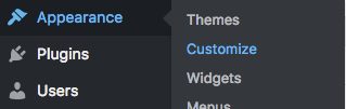 Appearance and Customize Menu Appearance and Customize Menu