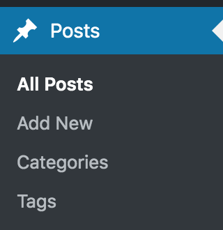 Posts Link in WordPress Dashboard