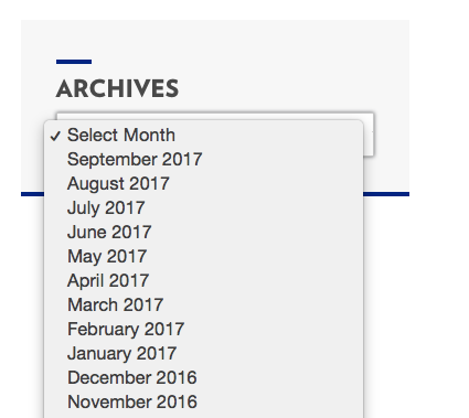 Archives drop down