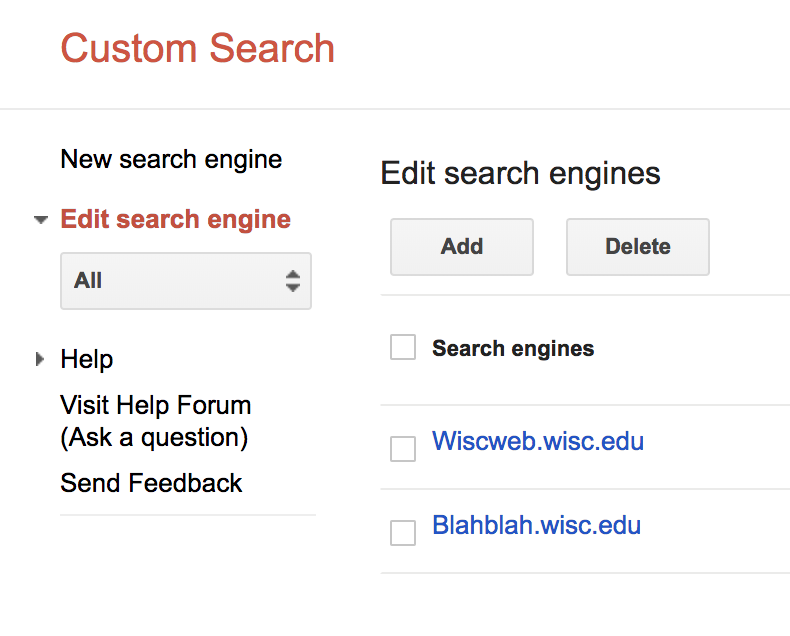 Log in to Google Custom Search Engine for site