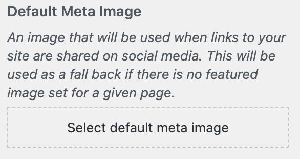 Default Meta Image box