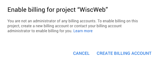 Enable billing modal window Enable billing modal window