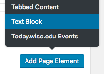 Add a text block to the page