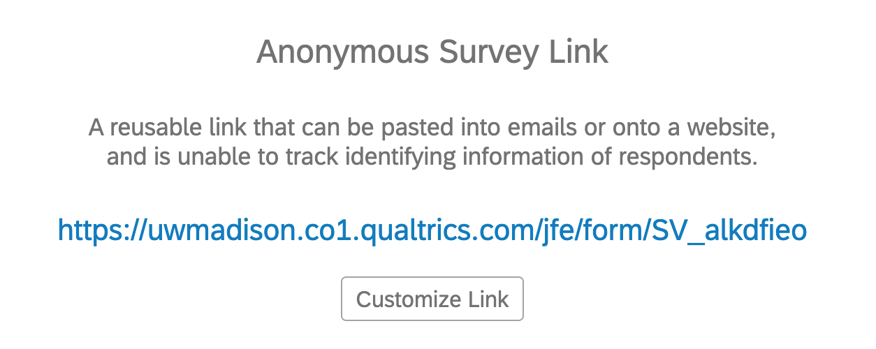 Box showing how to copy an anonymous link