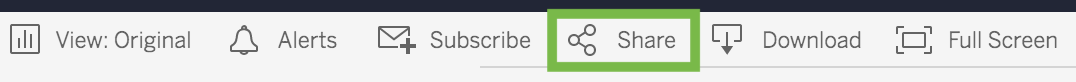 Share a Tableau visualization