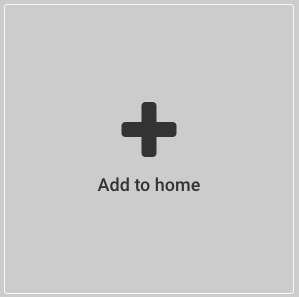 "Add to home" prompt with large plus sign icon