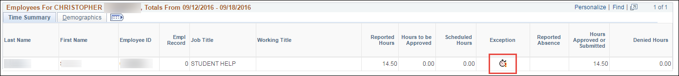 Timesheet Selection Results Timesheet Selection Results