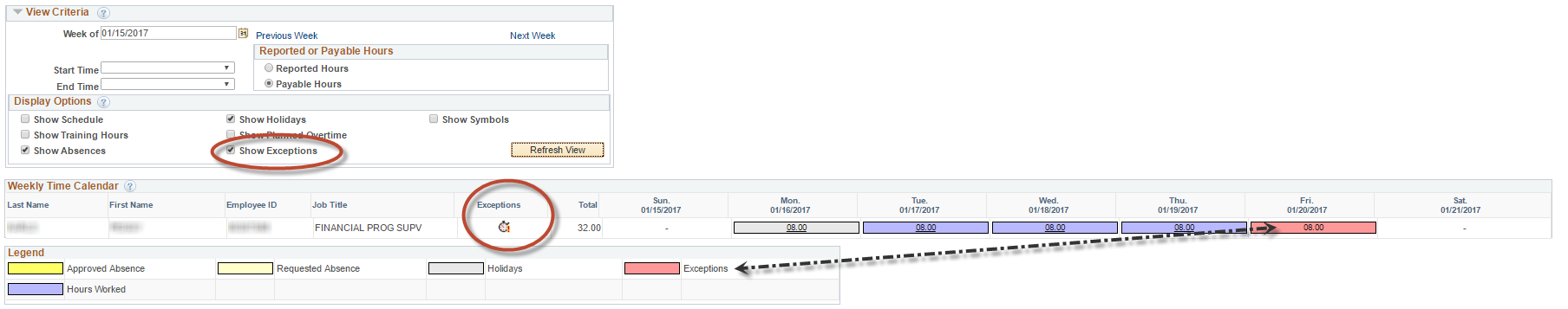 Show Exceptions Show Exceptions