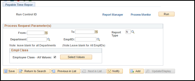 Payable Time Report Payable Time Report