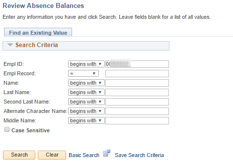 Search for Employee Search for Employee