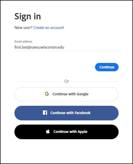 Adobe Sign-in