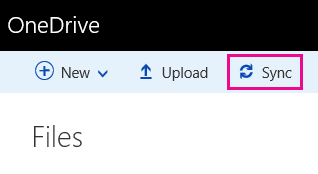 OneDrive menu link
