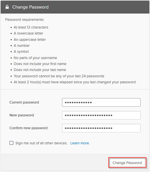 Password Change