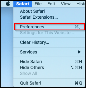 Clear Cache Safari
