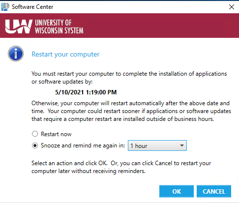 Image of restart computer screen Image of restart computer screen