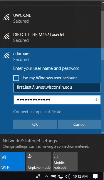 Login screen Login screen