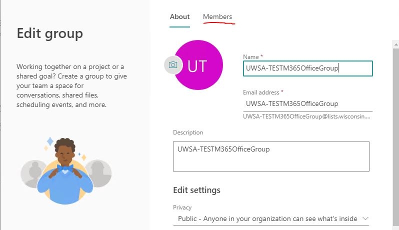 edit groups