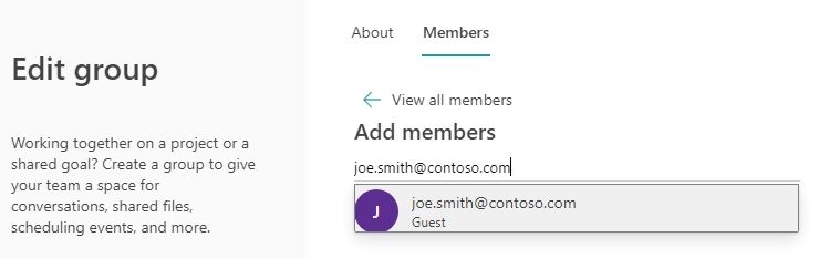 edit group email address