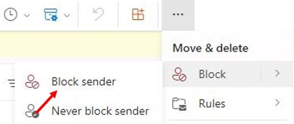 block sender link
