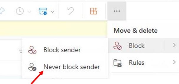 never block sender link