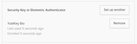 YubiKey now showing in Okta