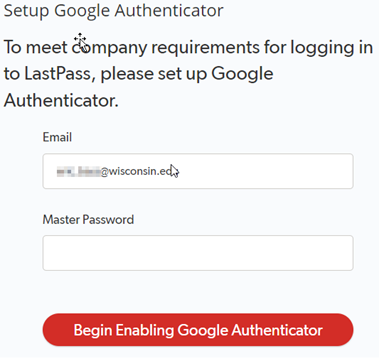 Begin Enabling Google Authenticator