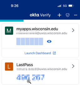 Okta code for LastPass