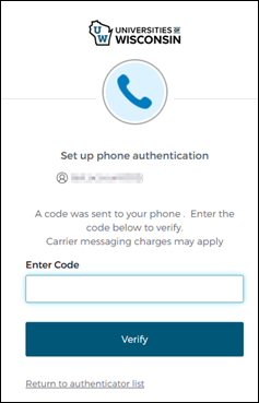 Setup Phone Code