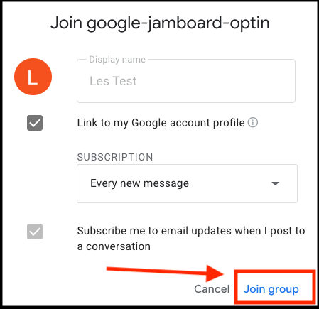 join google group