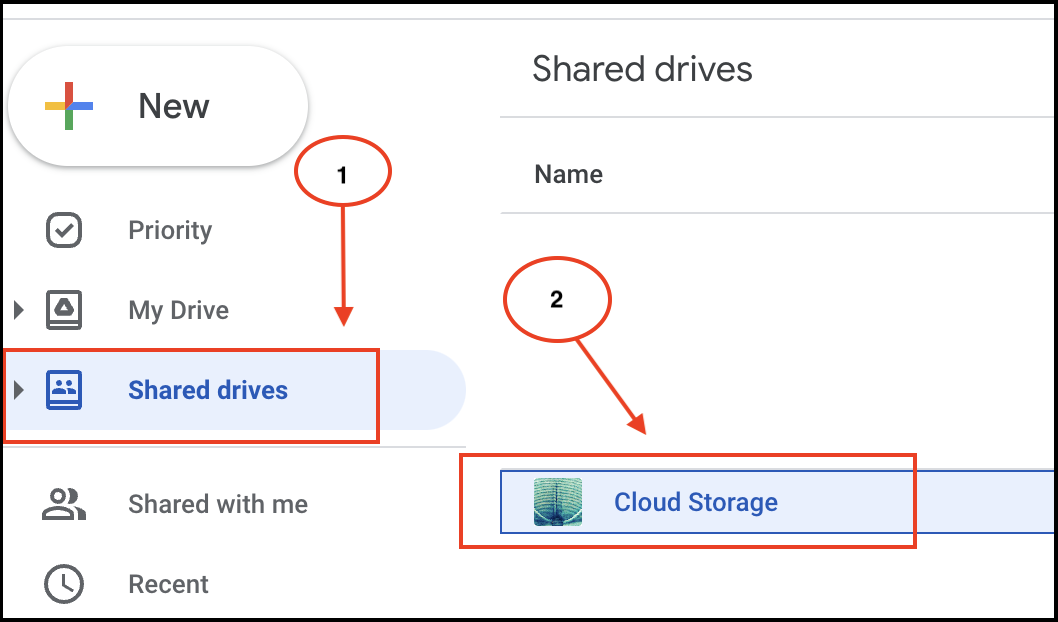shared drive storage usage 1