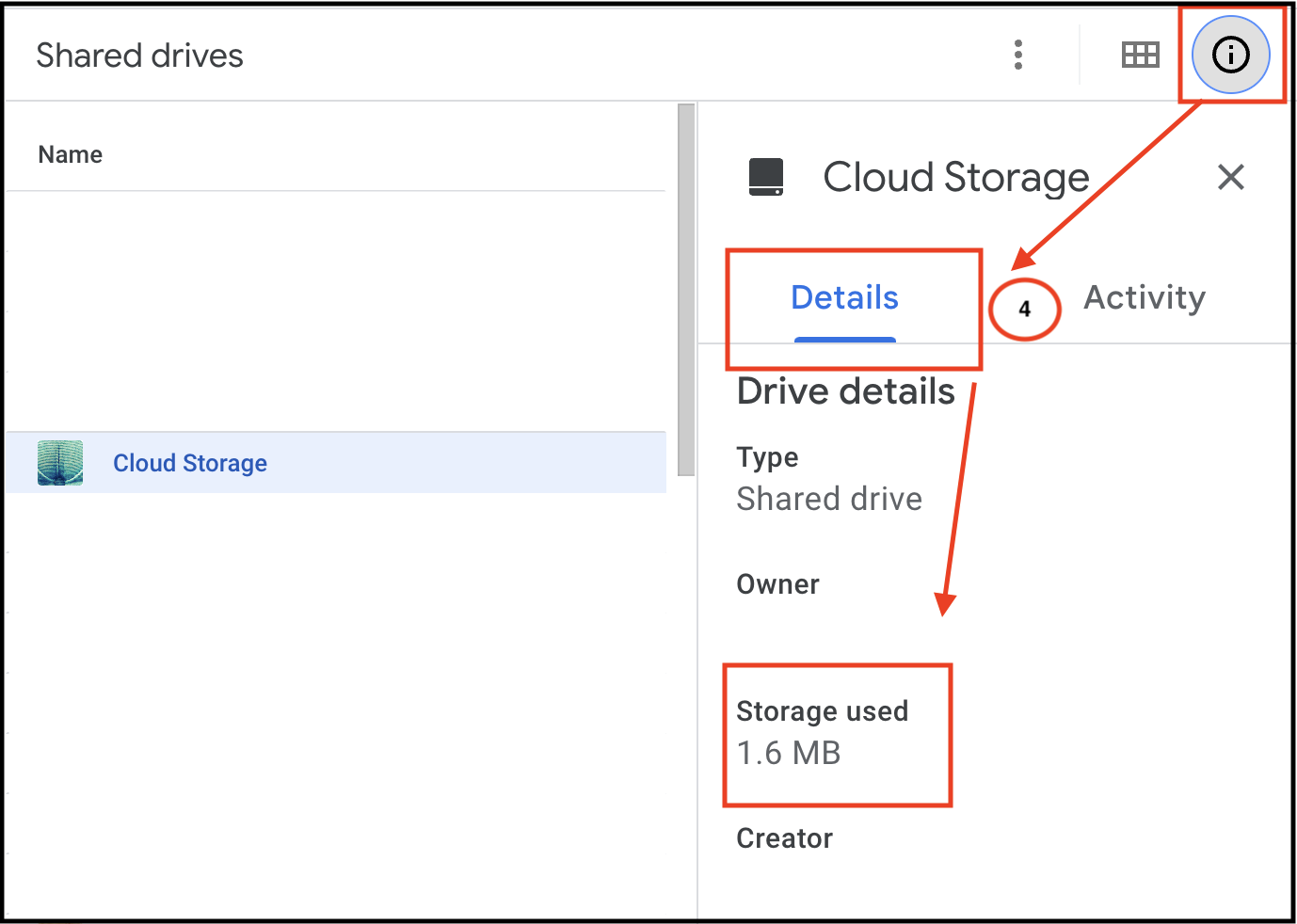 shared drive storage usage 3