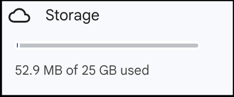 Google Workspace storage usage
