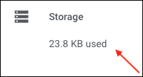 Google Workspace storage usage